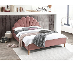 Posteľ SANTANA VELVET 160x200 cm, Staroružový Bluvel 52