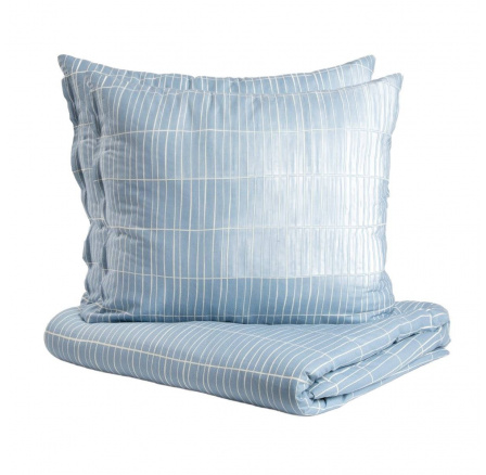 Obliečky GRILA bavlnené modré kockované 140x200 + 1*70x80 cm 729386