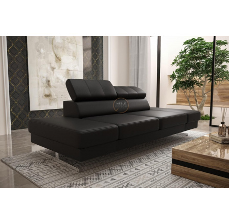 Sofa EMPORIO II 250 cm prírodná koža - čierna koža