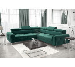 Rohová sedacia súprava ORION I s funkciou spania 255×255 cm - zelená, pravá