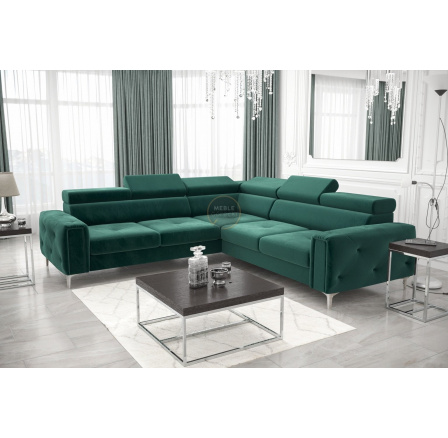 Rohová sedacia súprava ORION I s funkciou spania 255×255 cm - zelená, pravá Rohová sedacia súprava ORION I s funkciou spania 255×255 cm - zelená, pravá