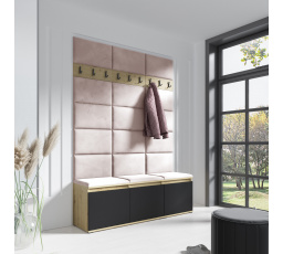 Predsieňová stena EMI 6, Trinity 19/Artisan + Black