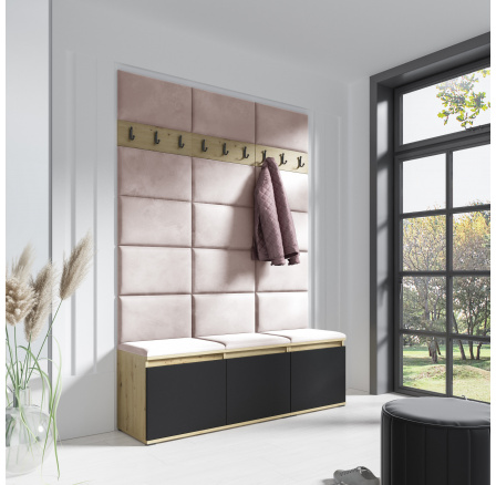 Predsieňová stena EMI 6, Trinity 19/Artisan + Black