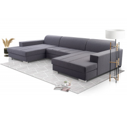 Rohová sedacia súprava v tvare U súprava Miriam sivá