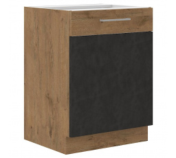 Kuchynská dolná skrinka VEGA 60 D 1F BB, Matera mat/Dub lancelot