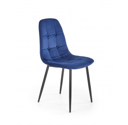 Jedálenská stolička K417, tmavomodrá Velvet