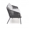 Záhradný set ROCCA (pohovka+kreslo 2x+Konf. stôl), tmavosivá/svetlosivá