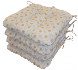 Sedadlo UNI s motívom sedmokrásky - sada 4 kusov