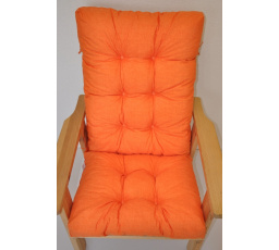 Vankúš pre záhradné kreslo vysoký - látka oranžové odlesky