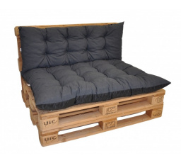 Polstre na paletový nábytok sada Basic - látka tmavo sivý melír