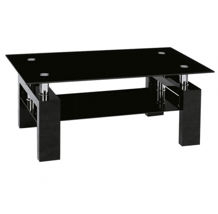 Konferenčný stôl LISA II v čiernej farbe/čierny lak 110x60x55