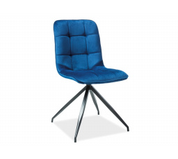 Jedálenská stolička TEXO Velvet, modrá Bluvel 86