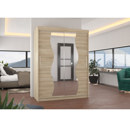 Posuvná skriňa so zrkadlom RENZO 150 Sonoma+Sonoma