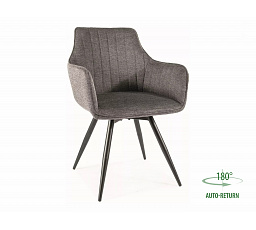 Jedálenská otočná stolička BALLO, Brego Tmavo sivá 18/Čierna