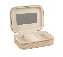 Velúrová menčestrová krabička béžová