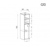 Systém "GUMI" G10 (Regál D) - Farba: biely briliant