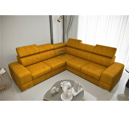 Rohová sedacia súprava ROYAL MAX 286×286 - žltá, ľavá