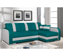 Rohová sedacia súprava Costa P tyrkysová/šedá