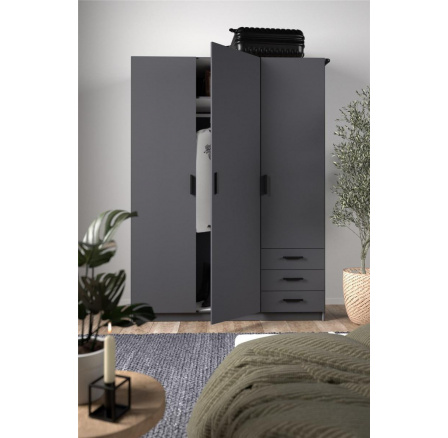 Šatní skriňa SPIKE 085, Sivá / Matt grey