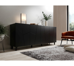 Komoda ETNA čierny matný/čierny matný