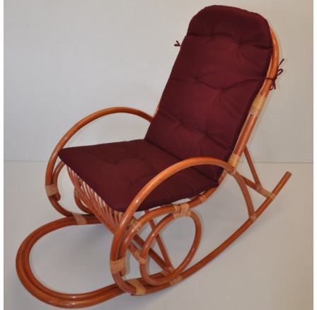 Vankúš UNI pre hojdacie kreslo z bordovej keprovej tkaniny