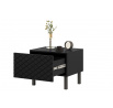 Sada nočných stolíkov Scalia II 50 1SZ, čierny mat / čierne nohy