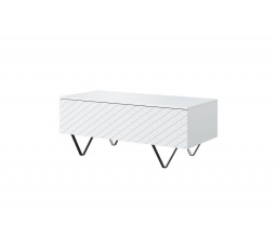 Konferenčný stolík Scalia 120 2K, biely mat / čierne nohy