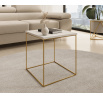 Stolík kávový Adina Zlatý+Biely
