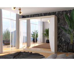 Posuvná skriňa so zrkadlom DIEGO 250 Sonoma+White