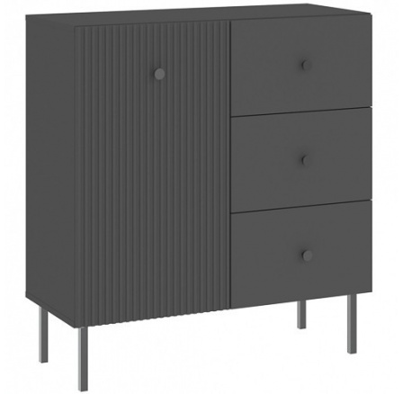 Komoda VIENA 1D3S, Čierna/Čierna Komoda VIENA 1D3S, Čierna/Čierna
