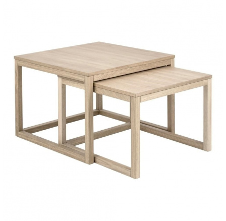 Sada 2 stolíkov Cornus bielený dub