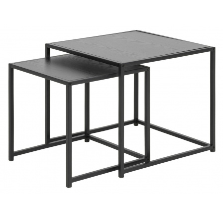 Sada konferenčných stolíkov Seaford čierne