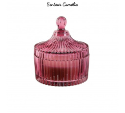 Sviečka z českého skla L červená