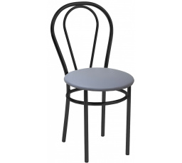 Stolička eko sivá - čierny rám Tulipán