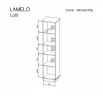 Systém "LAMELO" LA10 (Otvorený regál) - Farba: čierna