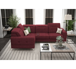 Rohová sedacia súprava MALIBU 250X180 cm - bordó, ľavá