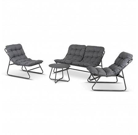 Súprava Záhradného Nábytku MEGARA Sivá