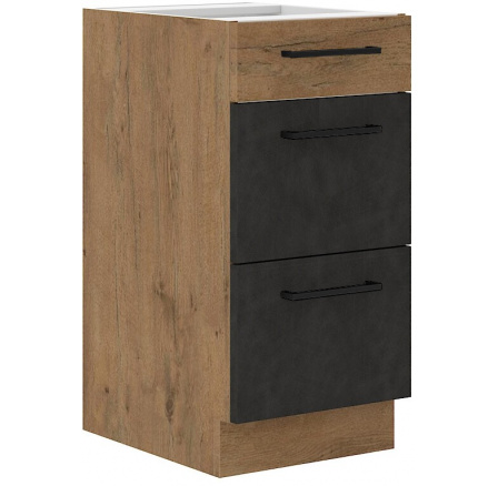 Dolní skřínka VEGAS - 40 D 3S BB, Dub Lancelot / Matera Dolní skřínka VEGAS - 40 D 3S BB, Dub Lancelot / Matera