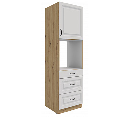 Kuchyňská skříň STELLO - 60 DPS-210 3S 1F, Dub Artisan/Bílý mat