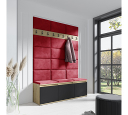 Predsieňová stena EMI 6, Trinity 24/Artisan + Black