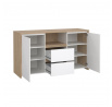 Komoda Nerea 318, jackson hickory/biely lesk