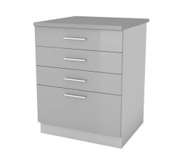 Kuchynská skrinka Femme SZ60 4SZ, sivý lesk