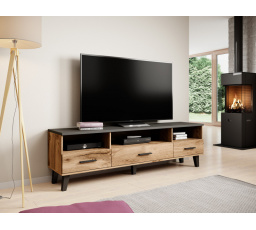 TV komoda LOTTA RTV 180, dub wotan/čierna