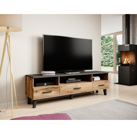 TV komoda LOTTA RTV 180, dub wotan/čierna