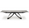 Jedálenský stôl HILARIO, efekt čierneho mramoru/Čierna