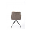 Jedálenská otočná stolička K523, Hnedá/Tmavo hnedá/Čierna