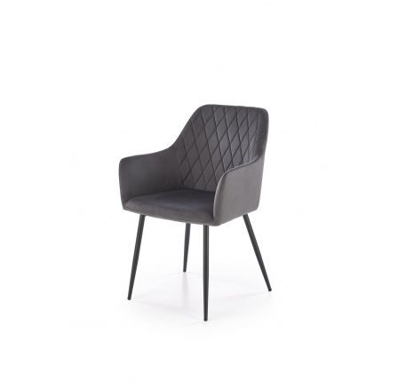 Jedálenská stolička K558, sivá/čierna