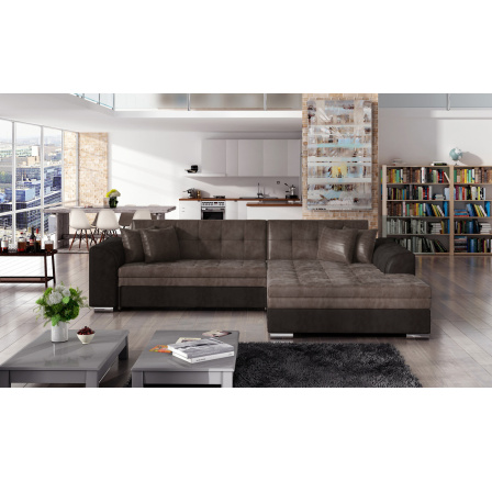 Rohová sedacia súprava SORENTO, Monolith 09/Monolith 29, Pravá