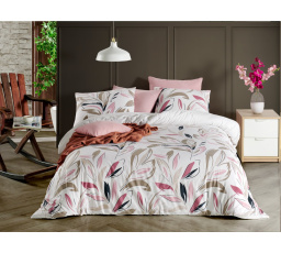 Obliečky bavlna 140x200, 70x90cm Carmen pink hotelový uzáver