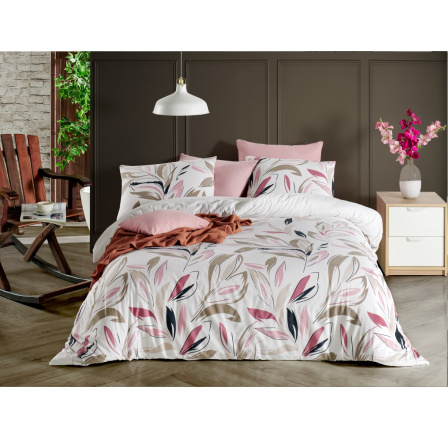 Obliečky bavlna 140x200, 70x90cm Carmen pink hotelový uzáver